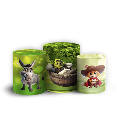Trio Cilindro Sublimado 3D - Shrek