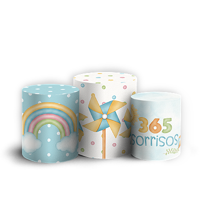 Trio Cilindro Sublimado 3D - 365 Sorrisos