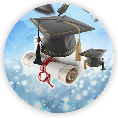 Painel Redondo Sublimado 3D - Formatura Abc