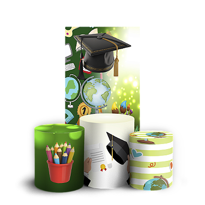 Faixa Lateral e Trio Cilindro Sublimado 3D Vest Facil - Formatura Abc