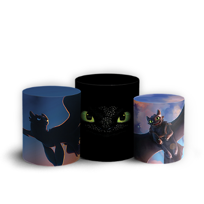 Trio Cilindro Sublimado 3D - Como-Treinar-Seu-Dragão