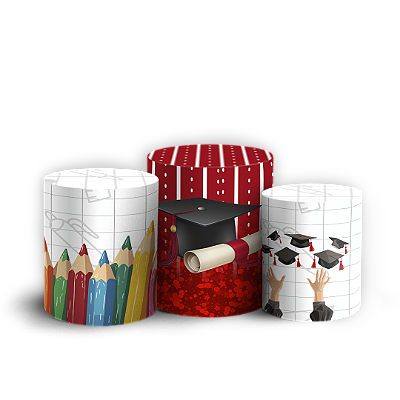 Trio Cilindro Sublimado 3D - Formatura-Abc