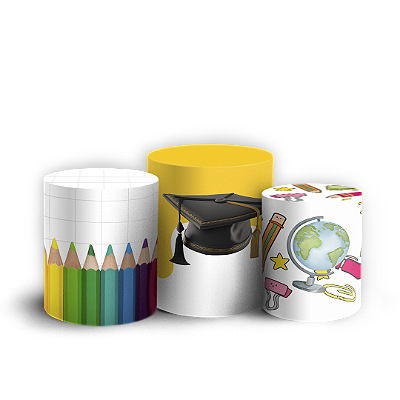 Trio Cilindro Sublimado 3D - Formatura-Abc