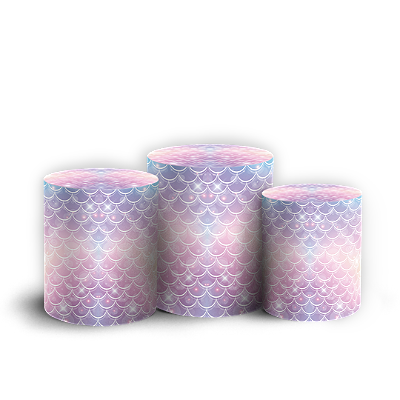 Trio Cilindro Sublimado 3D - Sereia