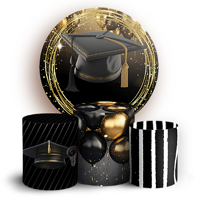 KIT Redondo e Trio Sublimado 3D - Formatura Abc