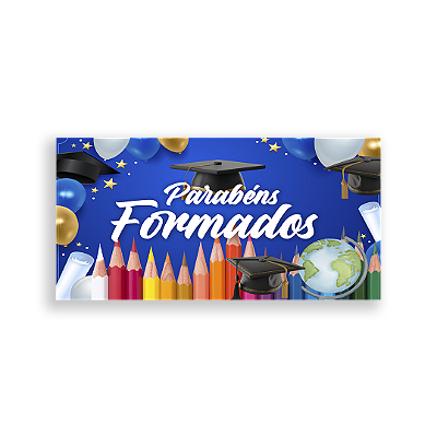 Painel Retangular Sublimado 3D - Formatura Abc