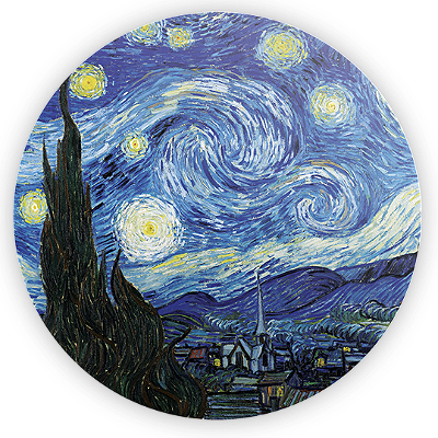 Mini Painel Sublimado 3D - Noite Estrelada Van Gogh