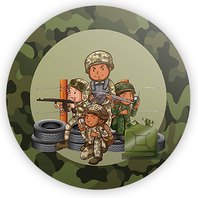 Mini Painel Sublimado 3D - Militar Exercito