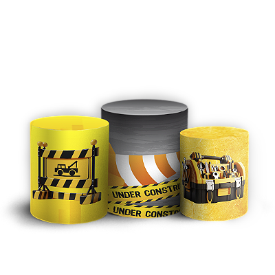 Trio Cilindro Sublimado 3D - Construção