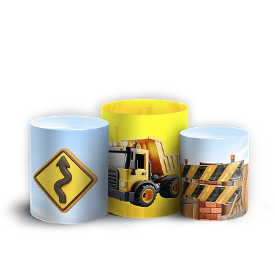 Trio Cilindro Sublimado 3D - Construção