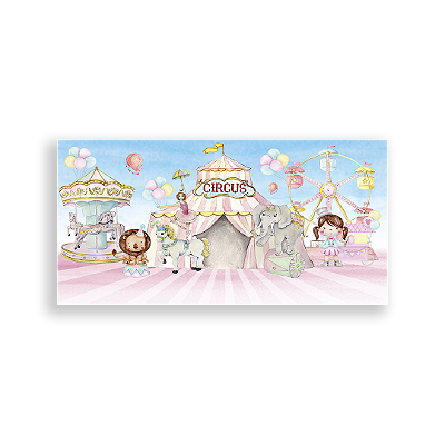 Capa Painel Retangular Sublimado - Circo