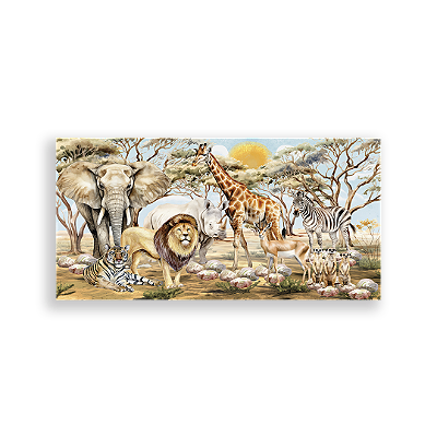 Capa Painel Retangular Sublimado - Animais Safari
