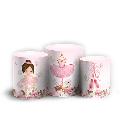 Capas Trio Cilindro Sublimado Vest Facil - Bailarina
