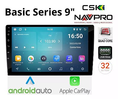 Multimídia 9p Basic Android 2/32 Carplay/android auto Caska navpro