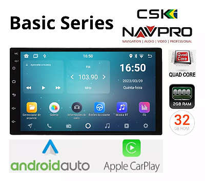 Central Multimídia Csk 7pol 2din Android Caska Navpro