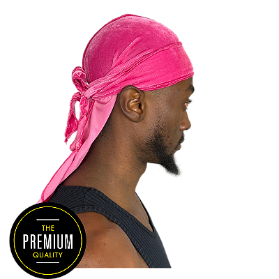 Durag de Veludo Rosa (Premium)