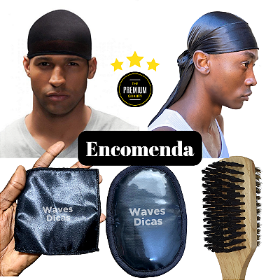 Kit Para Waves  Completo- Durag de silk/Escova dupla (ENCOMENDA)