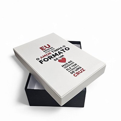 Caixa de Presente 20x20x10 Cartonada  Mensagem 13 Eu Sempre Achei