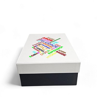 Caixa de Presente 20x25x8 Cartonada com Mensagem 9 Namorado Felicitações