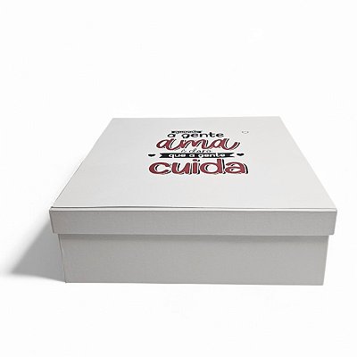 Caixa de Presente 20x25x8 Cartonada  Mensagem 16 Quando a Gente Ama