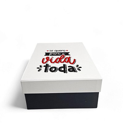 Caixa de Presente 20x25x8 Cartonada  Mensagem 20 Te Quero Pra