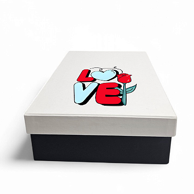 Caixa de Presente 15x20x8 Cartonada com Mensagem 8 Love