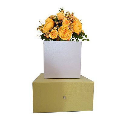 Caixa para flores Base 20x20x20 sobre gaveta  30x30x15