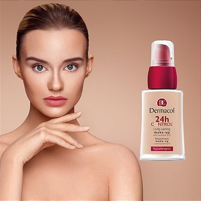 Base líquida Dermacol 24h Control com coenzima Q10