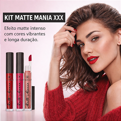 Kit Matte Mania XXX (3 batons líquidos matte)