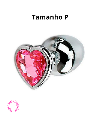 Plug Anal Em Aço Formato Coração Tamanho P REF 5848