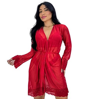 Robe De Tule Detalhe Renda REF: 349
