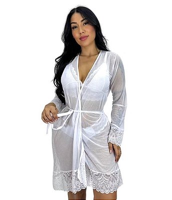 Robe De Tule Detalhe Renda REF: 349