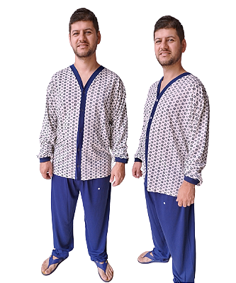 Pijama Masculino Inverno em Malha Tam GG