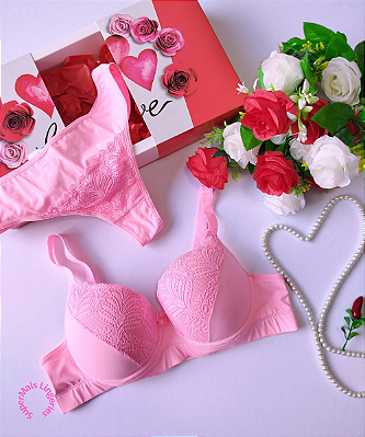 Conjunto de Sutiã e Calcinha Reforçado Marca Romance