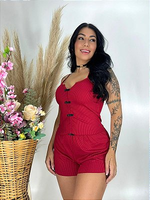 Baby Doll Flora Tecido Canelado REF 82