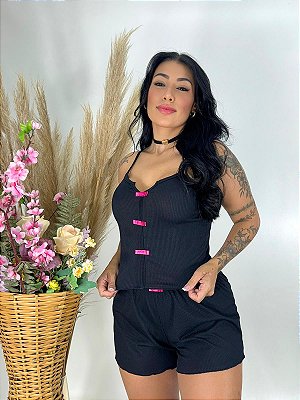 Baby Doll Flora Tecido Canelado REF 82