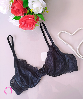 Sutiã Avulso Renda com Aro Preto