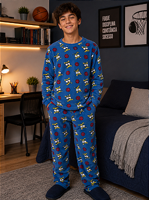 Pijama Soft Conjunto Blusa e Calça Plush Inverno