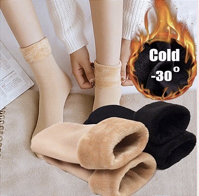Kit 2 Pares de Meias Térmicas Flaneladas Unissex