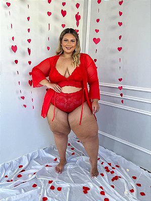 Robe de Tule Plus Size Dia dos Namorados