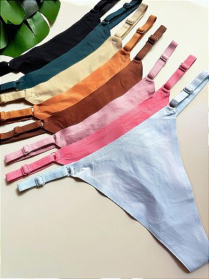 Tanga Corte Laser com Regulagem Sem Costura REF 066