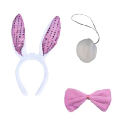 Kit Tiara de Coelho com Gravata Borboleta