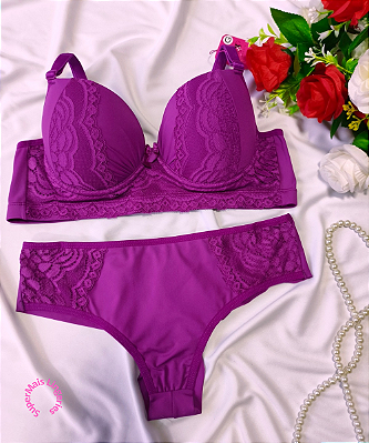 Conjunto de Lingerie Bojo com Calcinha Cós Alto