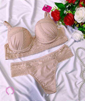 Conjunto de Lingerie com Bojo Tamanho G
