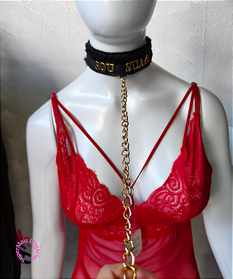Gargantilha Personalizável com Corrente Dourada