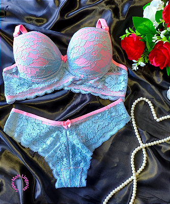 Conjunto Lingerie Renda Tamanho M