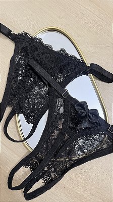 Calcinha Laço Apressadinha Plus Size em Renda de Regulagem