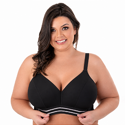 Sutiã Plus Size em Microfibra com Bojo Soft Sem Aro REF 101075