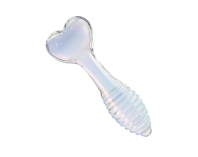 PLUG DE VIDRO FORMATO DE CORAÇÃO FRUTACOR