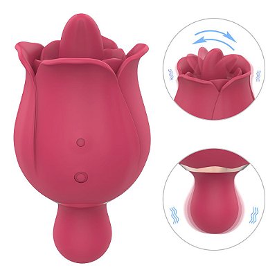 Rosa Estimulador de Clitóris com Língua